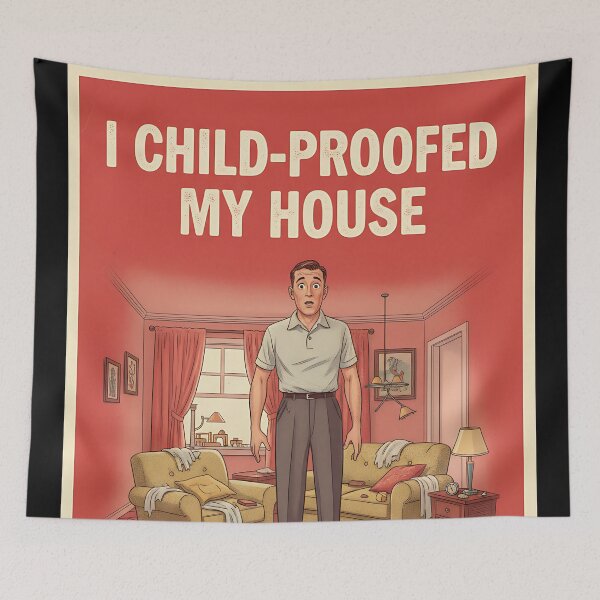 Item preview, Child Proofed Funny Vintage Retro Parent designed and sold by Retro-Anime9.