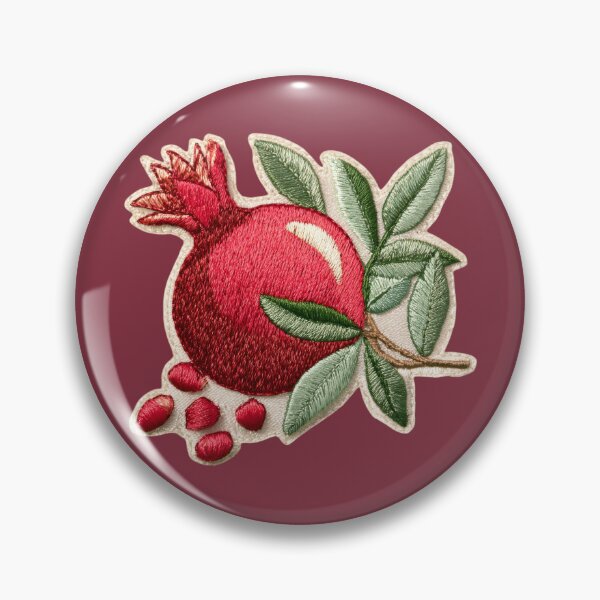 Item preview, Embroidered Pomegranate Patch Art designed and sold by MegaNovaArt.