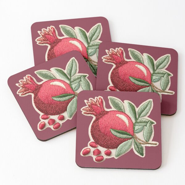 Item preview, Embroidered Pomegranate Patch Art designed and sold by MegaNovaArt.