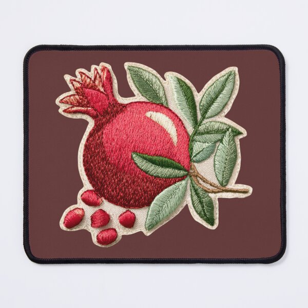 Item preview, Embroidered Pomegranate Patch Art designed and sold by MegaNovaArt.