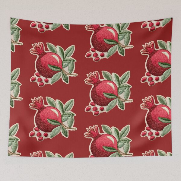 Item preview, Embroidered Pomegranate Patch Art designed and sold by MegaNovaArt.
