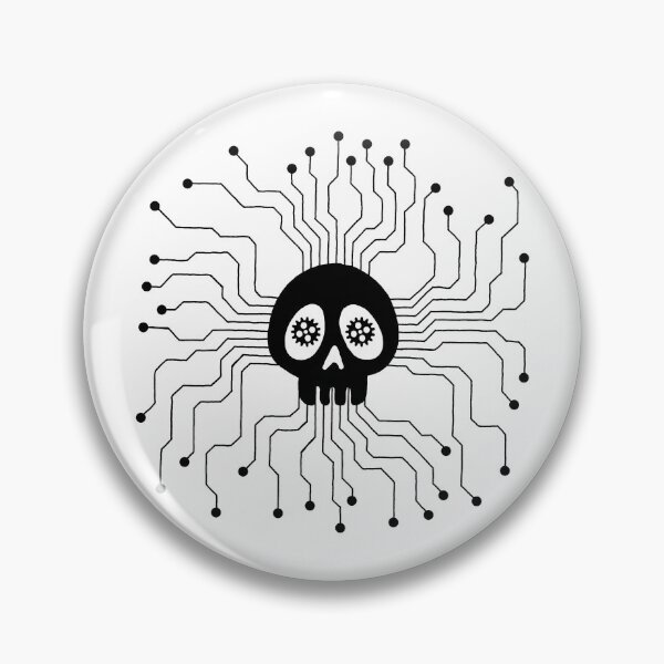 Item preview, Black microprocessor skull designed and sold by Lagueny.