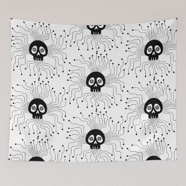 Item preview, Black microprocessor skull designed and sold by Lagueny.