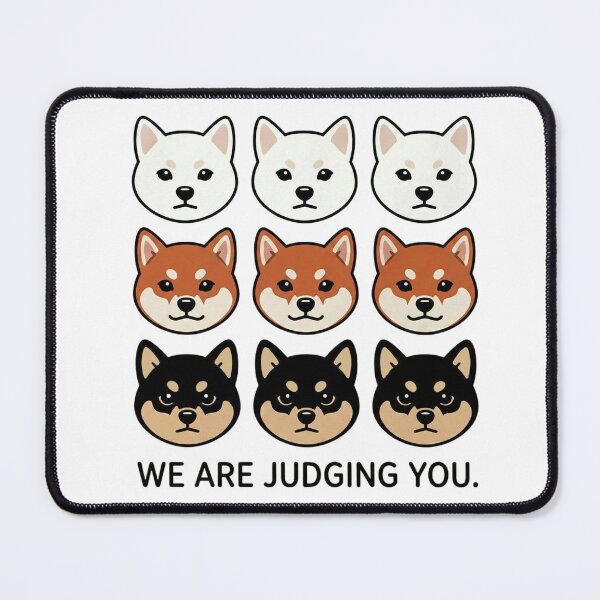 Item preview, Funny Shiba Inu Squad Judging You Meme designed and sold by Shiba&Friends_Studio_by_Mintriel.