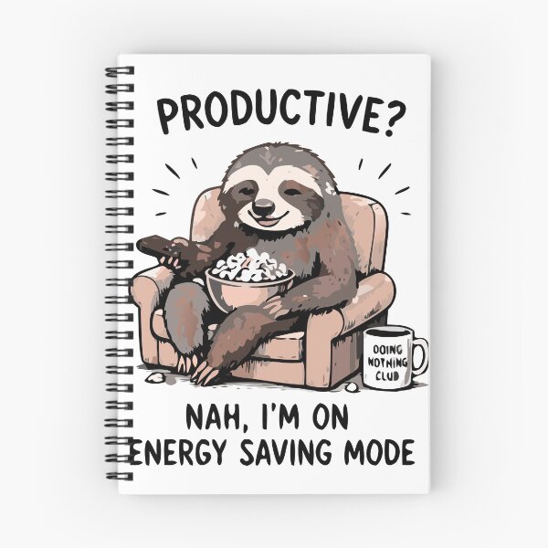 Item preview, Productive? Nah, I’m On Energy Saving Mode – Funny Sloth Relaxation Shirt designed and sold by FAFshop.