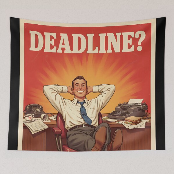 Item preview, What Deadline Funny Vintage Retro Office Humour designed and sold by Retro-Anime9.