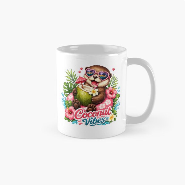 Item preview, Funny Otter Coconut Summer Art designed and sold by AureliasDesignStudio.