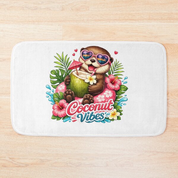 Item preview, Funny Otter Coconut Summer Art designed and sold by AureliasDesignStudio.