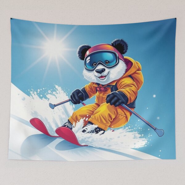 Item preview, Skiing Panda designed and sold by Kirrindy Designs.