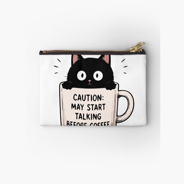 Item preview, No Coffee No Thoughts – Funny Black Cat Coffee Lover Shirt designed and sold by FAFshop.