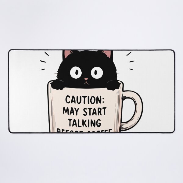 Item preview, No Coffee No Thoughts – Funny Black Cat Coffee Lover Shirt designed and sold by FAFshop.