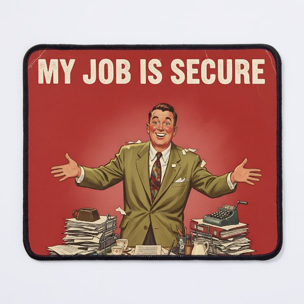 Item preview, Secure Job Funny Vintage Retro Office Humor designed and sold by Retro-Anime9.