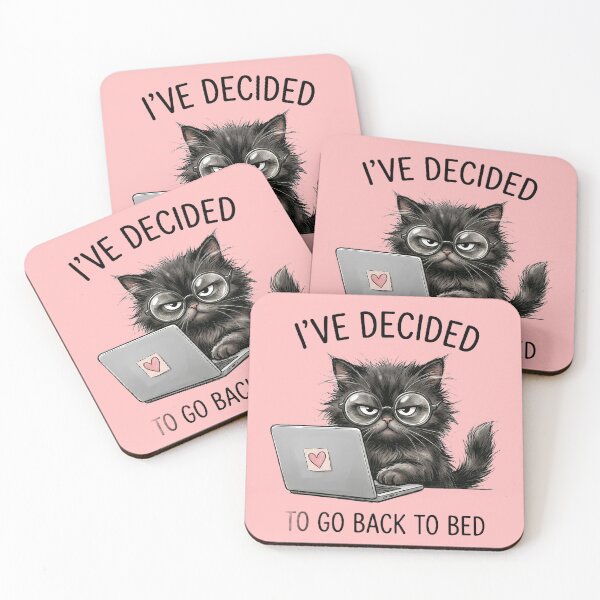 Item preview, Funny Grumpy Cat I've Decided To Go Back To Bed designed and sold by SoftAuraStudi0.