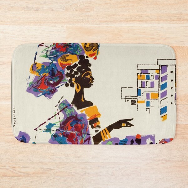 Item preview, Vibrant Vintage Travel Poster | Air Afrique Senegal | Mid-Century Art | Abstract African Woman & Cultural Heritage designed and sold by artofuniverse.