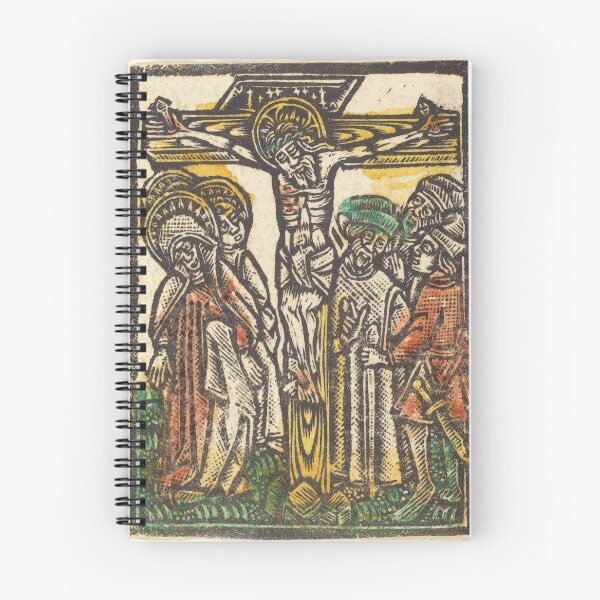 Item preview, The Crucifixion 1460 German Woodcut Gothic Medieval Fine Art designed and sold by CulturalCurios.