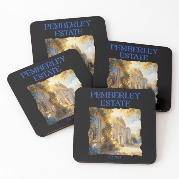 Item preview, Pemberley Estate Est 1813 – Vintage Jane Austen Pride and Prejudice Oil Painting designed and sold by FIREDesignsPOD.