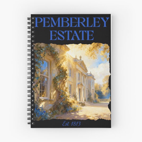 Item preview, Pemberley Estate Est 1813 – Vintage Jane Austen Pride and Prejudice Oil Painting designed and sold by FIREDesignsPOD.