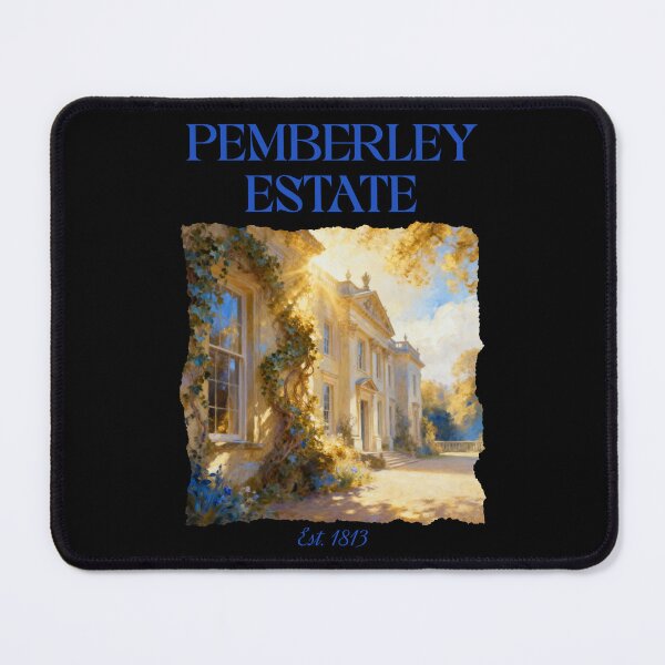 Item preview, Pemberley Estate Est 1813 – Vintage Jane Austen Pride and Prejudice Oil Painting designed and sold by FIREDesignsPOD.