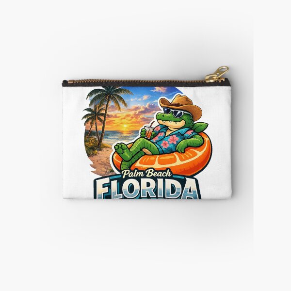 Item preview, Palm Beach Florida | Retro Stamp Design - Coastal History Sticker & Fridge Magnet designed and sold by devonclemon.