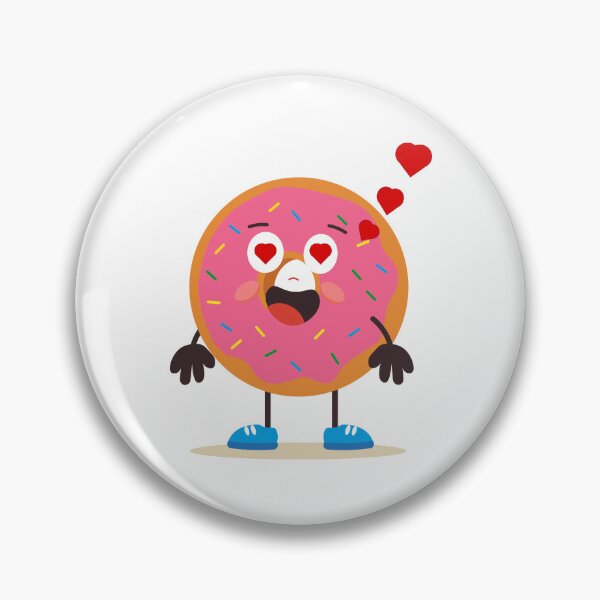 Item preview, Pink Cartoon Donut Character designed and sold by BetweenForms.