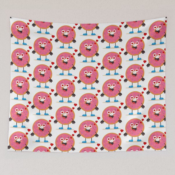 Item preview, Pink Cartoon Donut Character designed and sold by BetweenForms.