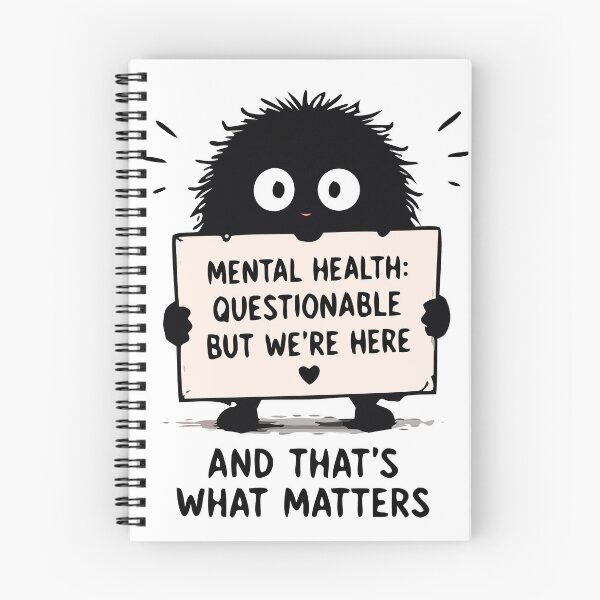 Item preview, Mental Health: Questionable But We’re Here – Funny Positive Mental Health Shirt designed and sold by FAFshop.