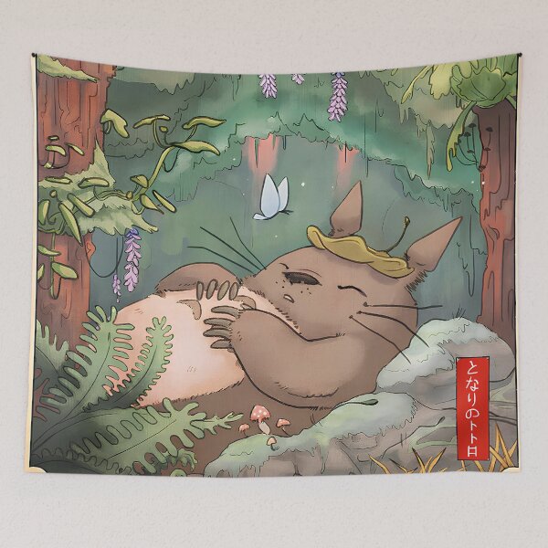 Item preview, Cute kawaii art girl [[totorosss]] sleep -%[ghiblis]%- on forest aways  designed and sold by ITsdnelinn.
