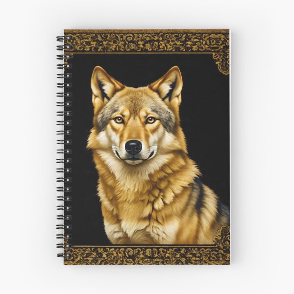 Item preview, Golden Wolf Portrait in Vintage Frame designed and sold by Phitwhim.