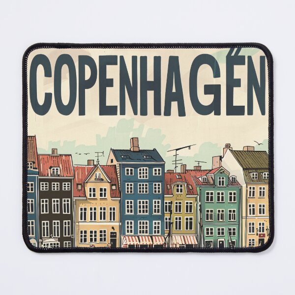 Item preview, Copenhagen Denmark Vintage Travel Poster Nyhavn Waterfront Illustration designed and sold by NarjaShop.