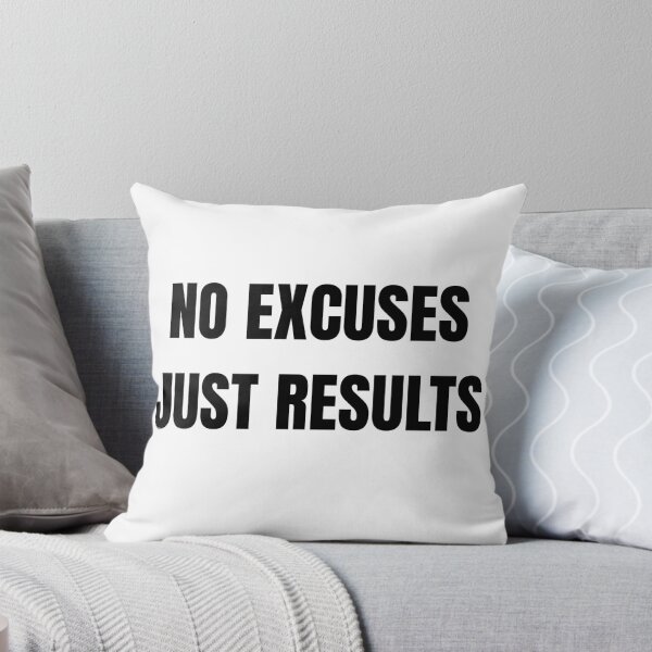 Item preview, No Excuses Just Results Motivational Sticker designed and sold by abanoubsamir938.