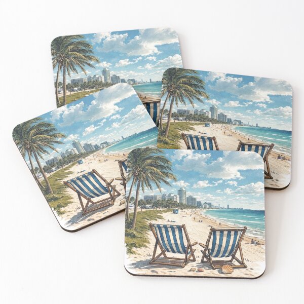 Item preview, Miami Beach Florida vintage city designed and sold by devonclemon.