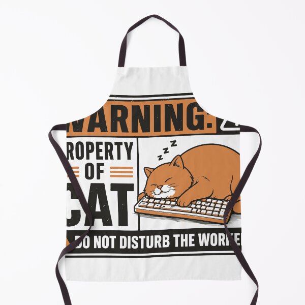 Item preview, Warning Property Of Cat Do Not Disturb The Worker designed and sold by FlashCraft Design.