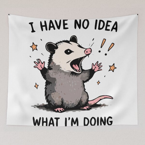 Item preview, I Have No Idea What I’m Doing – Funny Possum Chaos Energy Shirt designed and sold by FAFshop.