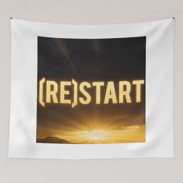 Item preview, (RE)START Motivational Sunrise Typography T-Shirt designed and sold by AiNaturalsOnly.