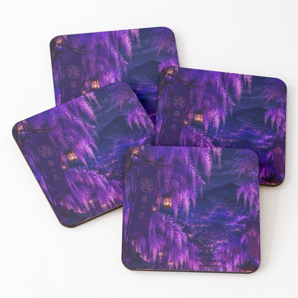 Item preview, Purple illuminated trees in Japan designed and sold by Helmy Dream.