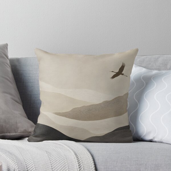 Item preview, Japandi Minimalist Mountain Fjord in Universal Khaki designed and sold by Glitchart66.