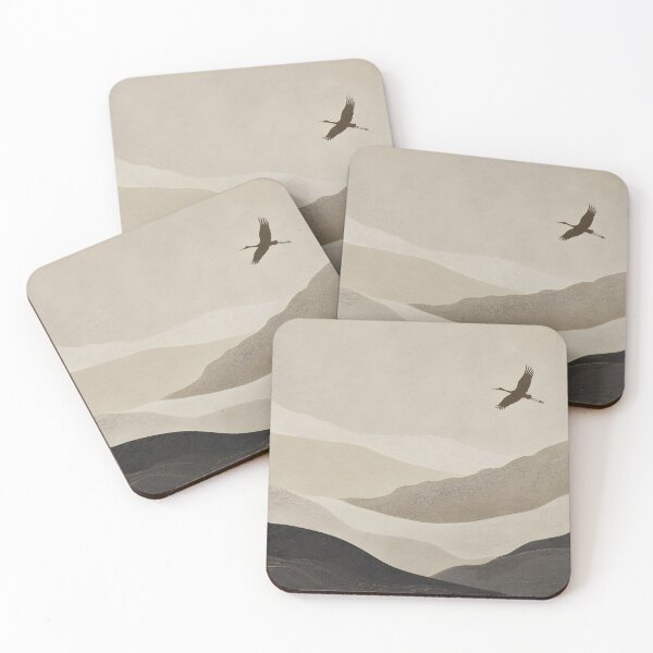 Item preview, Japandi Minimalist Mountain Fjord in Universal Khaki designed and sold by Glitchart66.