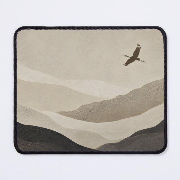 Item preview, Japandi Minimalist Mountain Fjord in Universal Khaki designed and sold by Glitchart66.