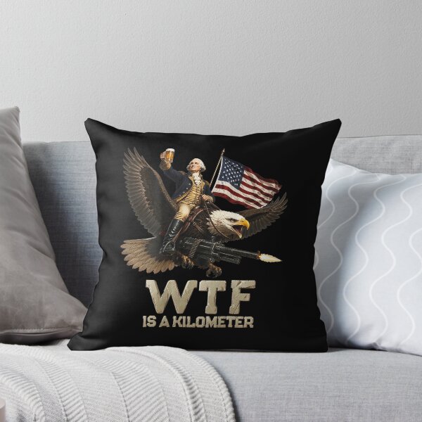 Item preview, WTF Is A Kilometer Funny Patriotic Eagle Riding America Flag 4th Of July designed and sold by judycuevas1.