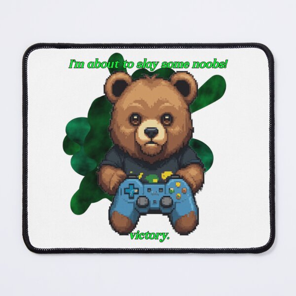 Item preview, Pixel Art Gamer Bear Slay Some Noobs Victory Retro designed and sold by Animalloveus.