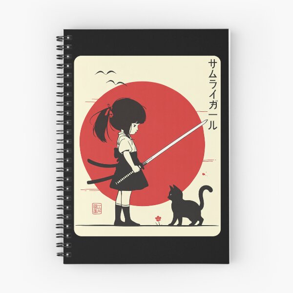 Item preview, Samurai Girl with Cat Vintage Japanese designed and sold by studio-ssaam.