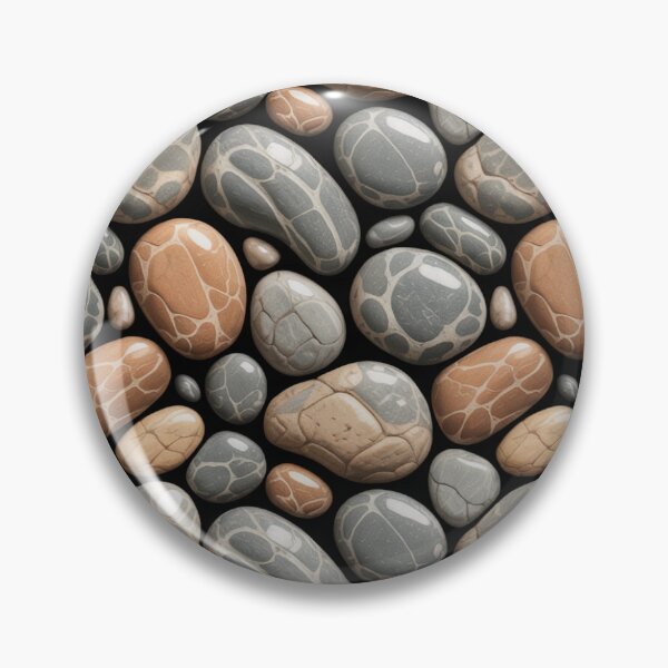 Item preview, Photorealistic Mixed Pebble Pattern | Grey Beige Terracotta Stone Seamless Repeat designed and sold by Midnight Veil Designs.