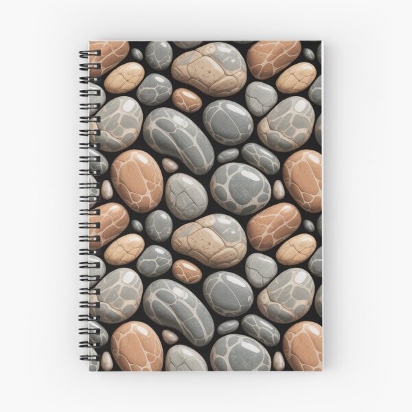 Item preview, Photorealistic Mixed Pebble Pattern | Grey Beige Terracotta Stone Seamless Repeat designed and sold by Midnight Veil Designs.