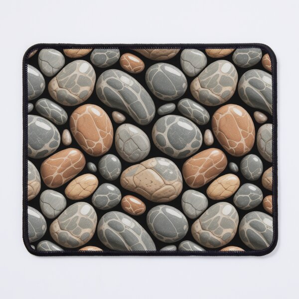 Item preview, Photorealistic Mixed Pebble Pattern | Grey Beige Terracotta Stone Seamless Repeat designed and sold by Midnight Veil Designs.