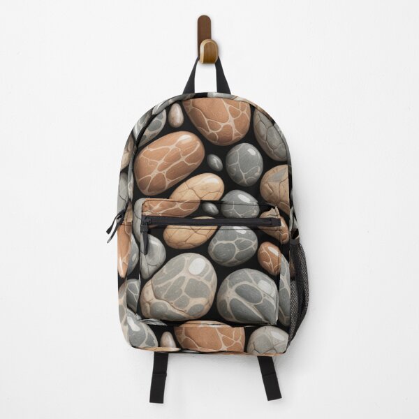 Item preview, Photorealistic Mixed Pebble Pattern | Grey Beige Terracotta Stone Seamless Repeat designed and sold by Midnight Veil Designs.