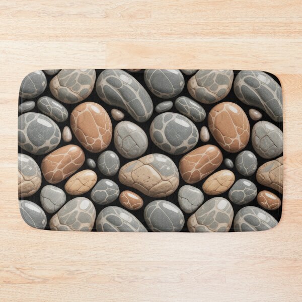 Item preview, Photorealistic Mixed Pebble Pattern | Grey Beige Terracotta Stone Seamless Repeat designed and sold by Midnight Veil Designs.