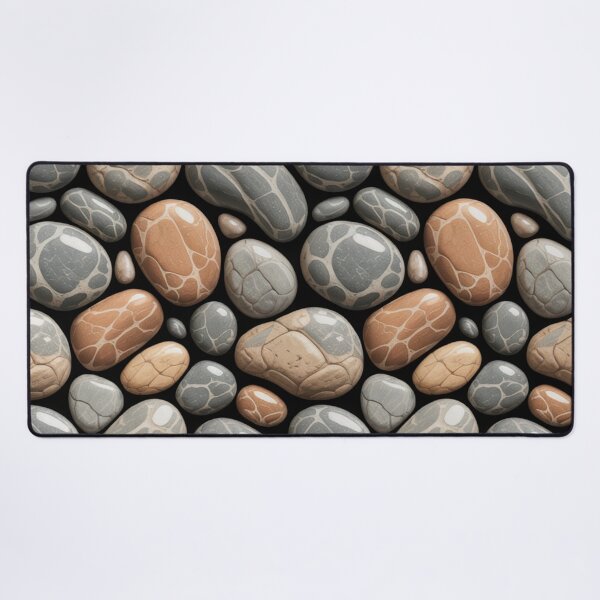 Item preview, Photorealistic Mixed Pebble Pattern | Grey Beige Terracotta Stone Seamless Repeat designed and sold by Midnight Veil Designs.