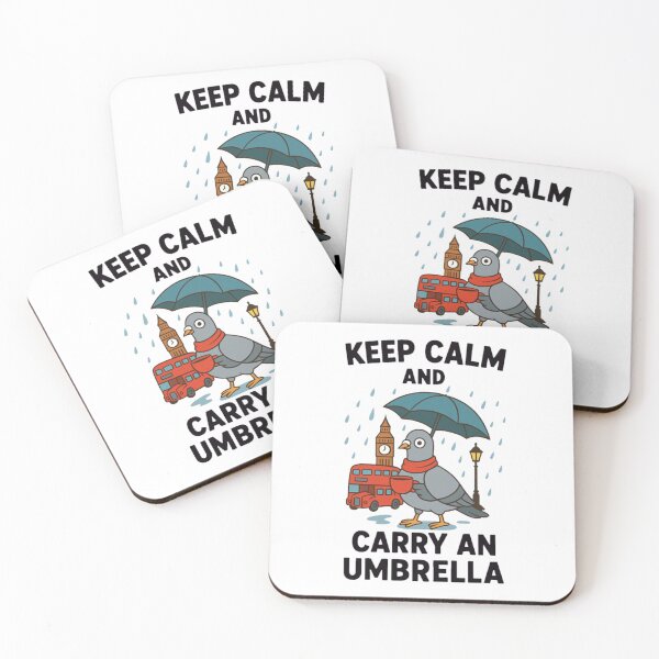 Item preview, London pigeon in the rain bus and big ben designed and sold by JamesDunican.