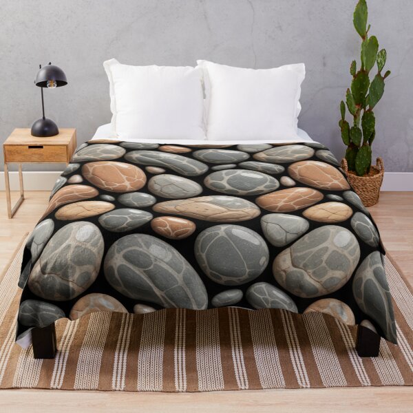 Item preview, Photorealistic Mixed Pebble Pattern | Grey Beige Terracotta Stone Seamless Repeat designed and sold by Midnight Veil Designs.