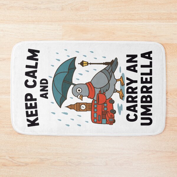 Item preview, London pigeon in the rain bus and big ben designed and sold by JamesDunican.